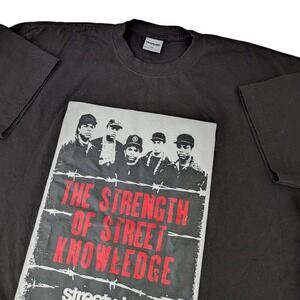 Streetwise NWA Strength of Street Knowledge T-Shirt Mens 2X Black Hip Hop Tee